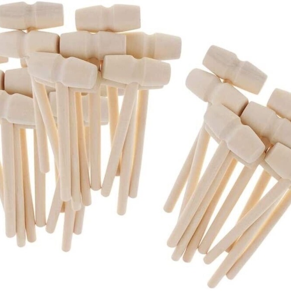 20ct Mini Wooden Hammer Mallet Shellfish Cracker Craft Jewelry - Picture 10 of 12